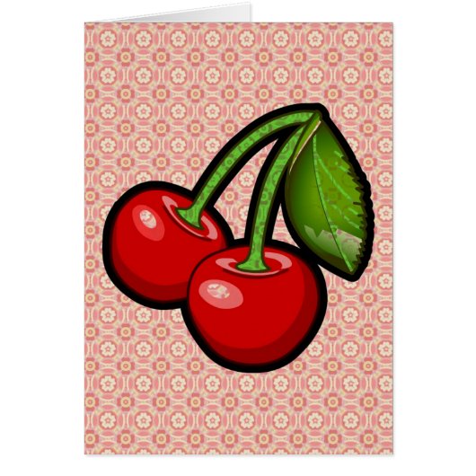 Cherries on Flower Cards (Front)