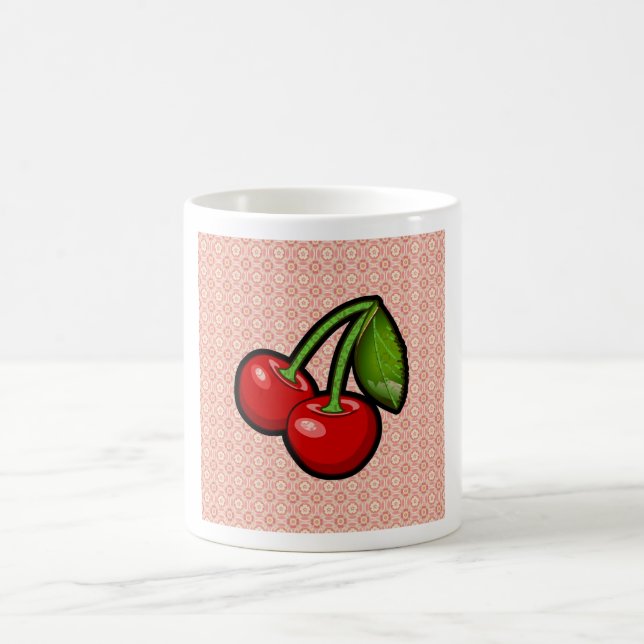 Cherries on Flower Coffee Mug (Center)