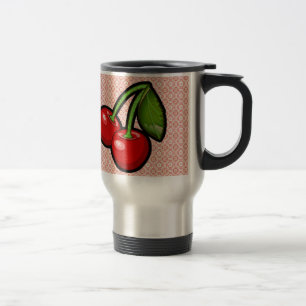 Cherries on Flower Travel Mug