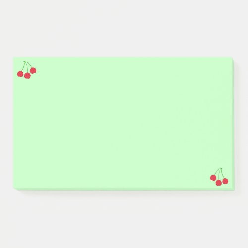 Cherries on Green Post_it Notes