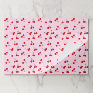 Cherries Paper Placemat, Summer Fruit Table Mats