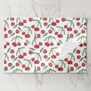 Cherries Paper Placemats, Summer Picnic Party Mats