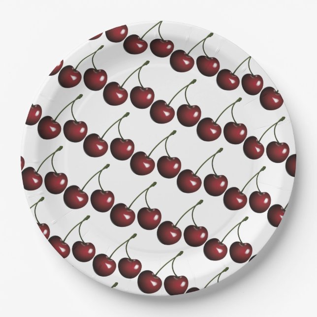 Cherries Paper Plates (Front)