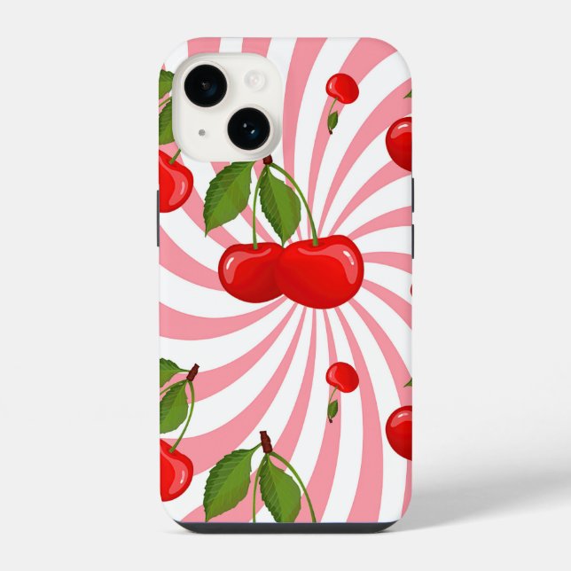 Cherries Pattern  Iphone Case (Back)