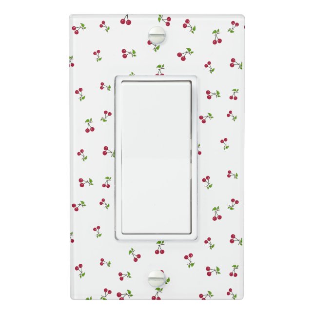 Cherries pattern Light Switch Cover (In Situ)