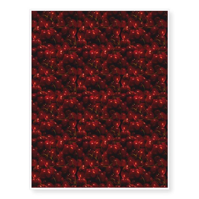 Cherries Pattern Temporary Tattoos (Front)