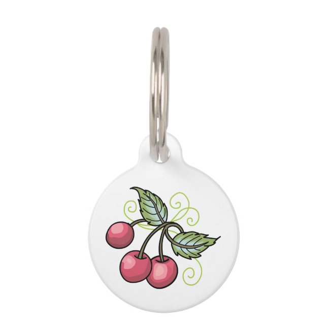 Cherries Pet ID Tag (Front)