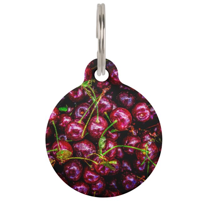 Cherries Pet Name Tag (Front)