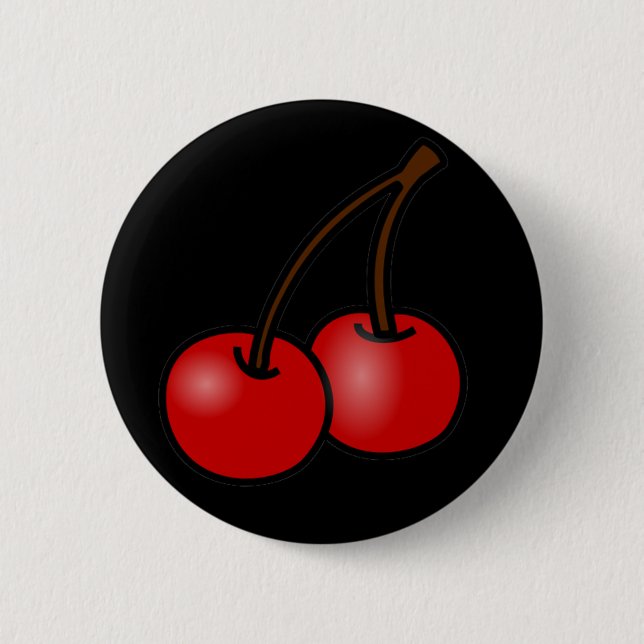 CHERRIES! PINBACK BUTTON (Front)