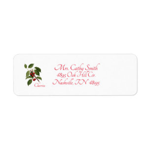 "Cherries" Return Address Labels