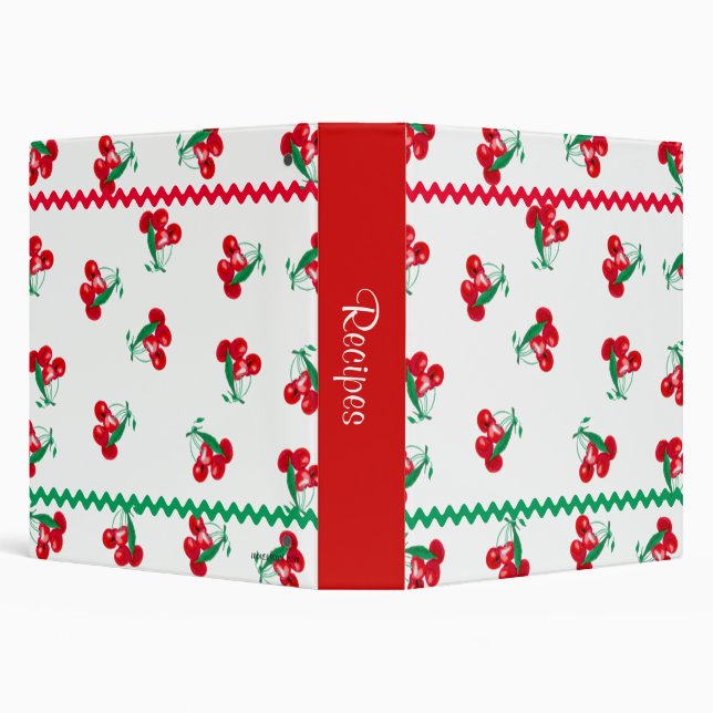 Cherries & Ric Rac Recipe Binder (Background)