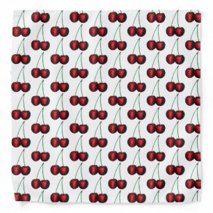 Cherries Ripe Red Cherry Summer Fruit Print Bandana