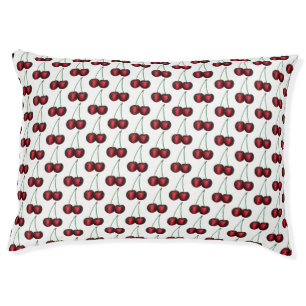 Cherries Ripe Red Cherry Summer Fruit Print Pet Bed