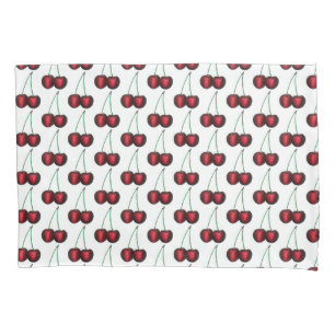 Cherries Ripe Red Cherry Summer Fruit Print Pillow Case