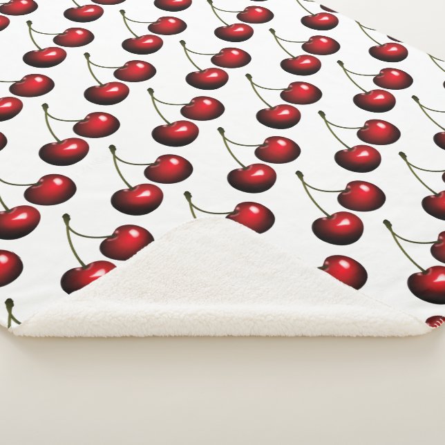 Cherries Sherpa Blanket (3/4)