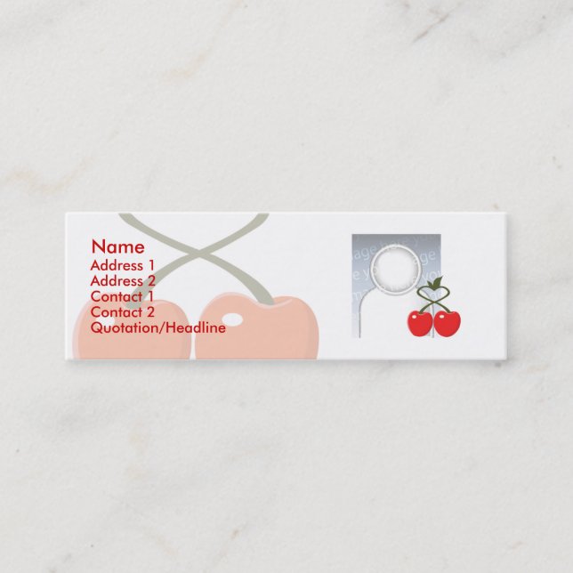 Cherries - Skinny Mini Business Card (Front)