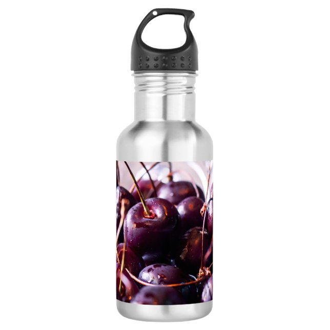 Cherries  stainless steel water bottle (Front)