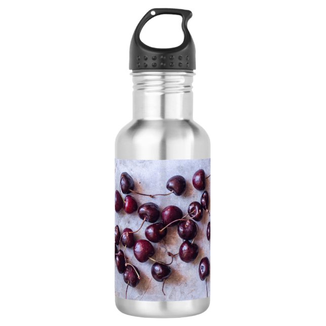 Cherries Stainless Steel Water Bottle (Front)