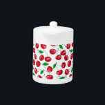 Cherries Teapot<br><div class="desc">Seamless background pattern with fresh juicy cherries</div>