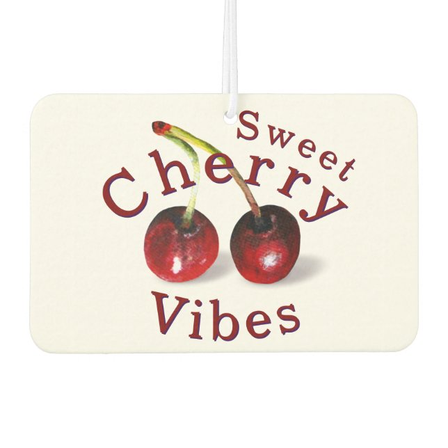 Cherries Theme Car Air Freshener (Front)