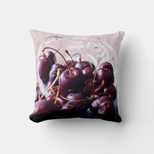 Cherries throw pillow
