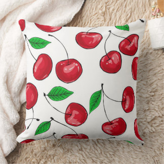 Cherries Throw Pillow