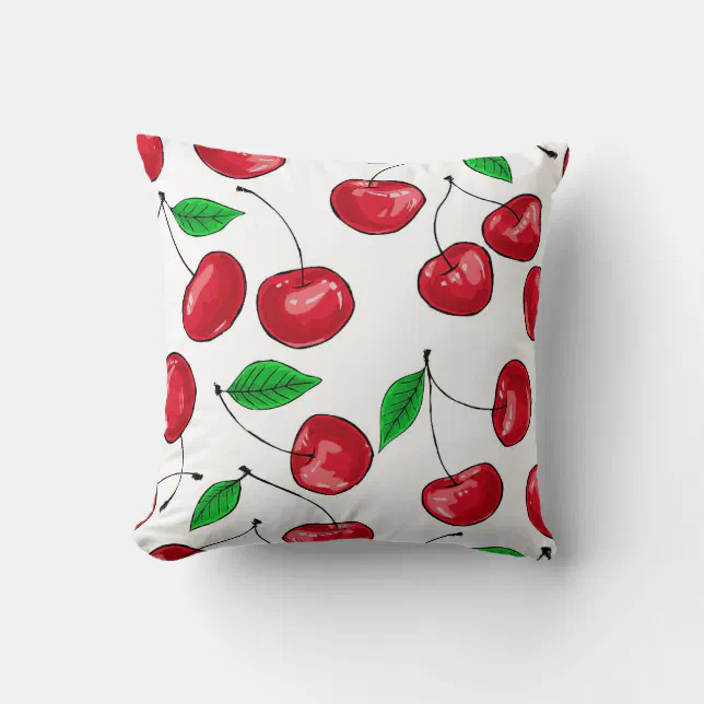 Cherries Throw Pillow Zazzle