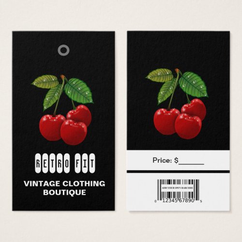 Cherries Vintage with Barcode Clothing Price Tags 