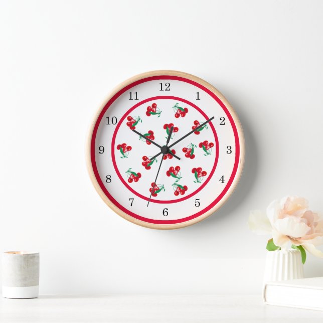 Cherries Wall Clock (Home)