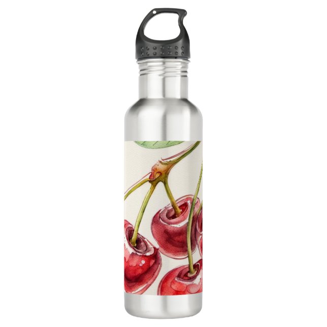 Cherries Water Bottle (Front)