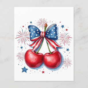 Cherries with Coquette Bow 4th of July American Flyer