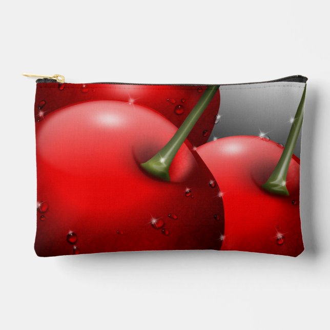Cherries with Dew Drops Accessory Pouch (Front)
