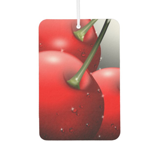Cherries with Dew Drops Air Freshener (Front)