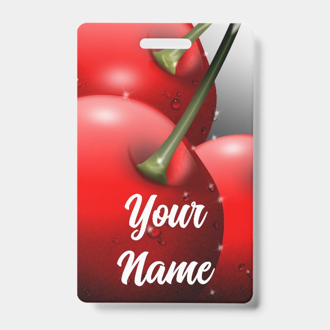 Cherries with Dew Drops Badge (Front)