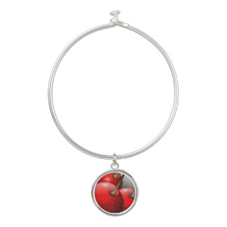 Cherries with Dew Drops Bangle Bracelet