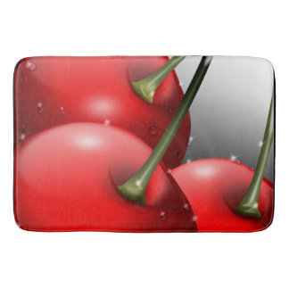 Cherries with Dew Drops Bath Mat