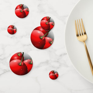 Cherries with Dew Drops Confetti