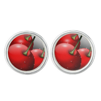 Cherries with Dew Drops Cufflinks