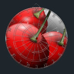 Cherries with Dew Drops Dart Board<br><div class="desc">Delicious red fresh cherries close up with dew drops. Digital Art Design Copyright BluedarkArt TheChameleonArt.</div>