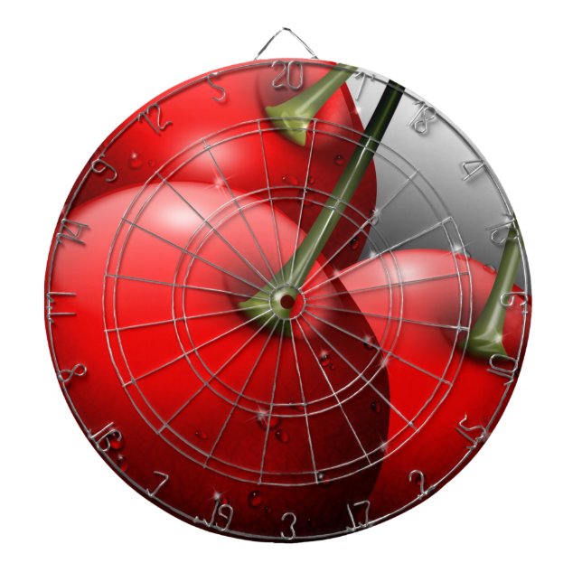 Cherries with Dew Drops Dart Board (Front)