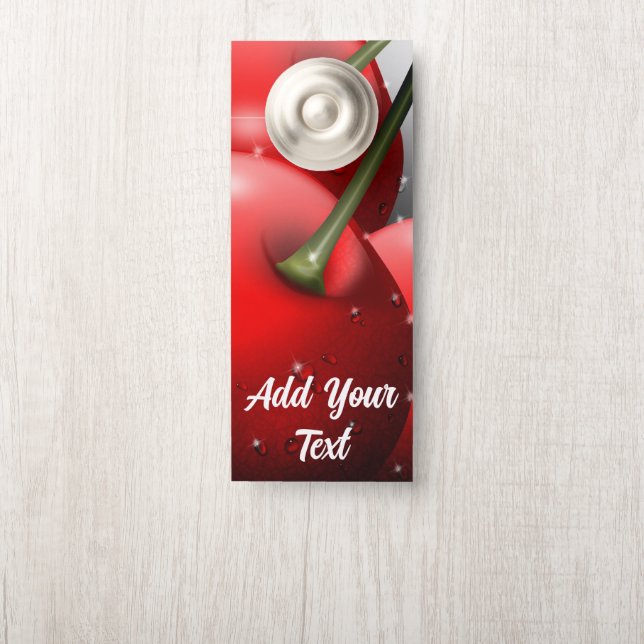 Cherries with Dew Drops Door Hanger (On Knob)