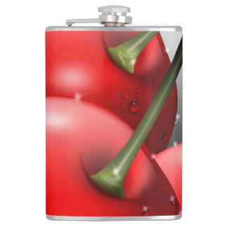 Cherries with Dew Drops Flask