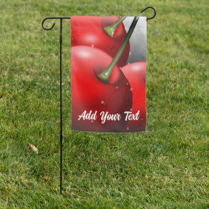 Cherries with Dew Drops Garden Flag