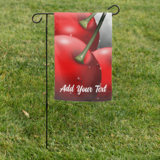 Cherries with Dew Drops Garden Flag