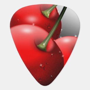Cherries with Dew Drops Guitar Pick