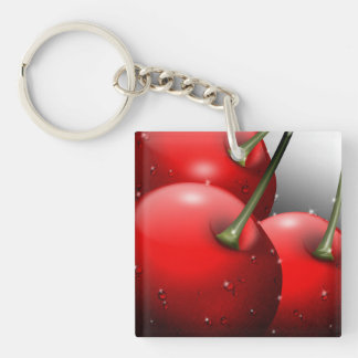 Cherries with Dew Drops Keychain
