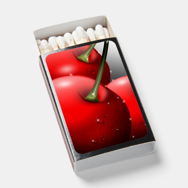 Cherries with Dew Drops Matchboxes (Front Open)