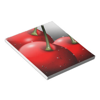Cherries with Dew Drops Notepad