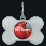 Cherries with Dew Drops Pet Name Tag<br><div class="desc">Delicious red fresh cherries close up with dew drops. Digital Art Design Copyright BluedarkArt TheChameleonArt.</div>