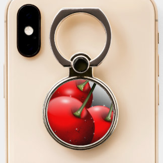 Cherries with Dew Drops Phone Ring Stand